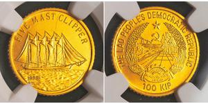 100 Kip Laos Oro 