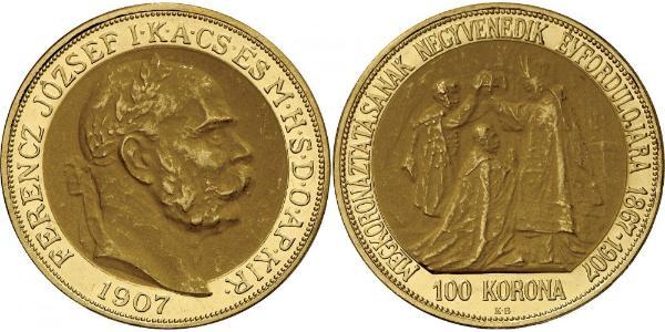 100 Korona Austria-Hungary (1867-1918) Gold Franz Joseph I (1830 - 1916)