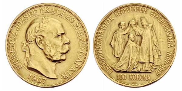 100 Korona Österreich-Ungarn (1867-1918) Gold Franz Joseph I (1830 - 1916)