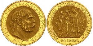 100 Korona Autriche-Hongrie (1867-1918) Or Franz Joseph I (1830 - 1916)