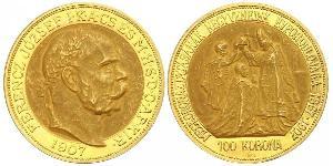 100 Korona Impero austro-ungarico (1867-1918) Oro Franz Joseph I (1830 - 1916)