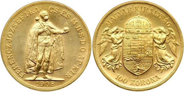 100 Korona Impero austro-ungarico (1867-1918) Oro Franz Joseph I (1830 - 1916)
