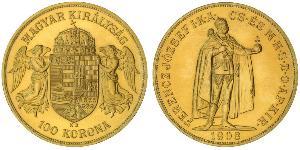 100 Korona Австро-Угорщина (1867-1918) Золото Франц Иосиф I (1830 - 1916)