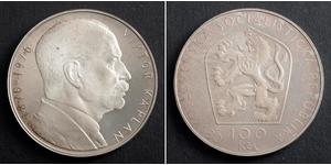 100 Krone Tchécoslovaquie  (1918-1992) Argent 