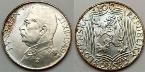 100 Krone Cecoslovacchia  (1918-1992) Argento Joseph Stalin