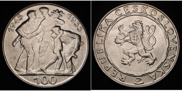 100 Krone Cecoslovacchia  (1918-1992) Argento 