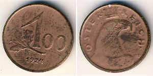100 Krone Primera República de Austria (1918-1934) Bronce 
