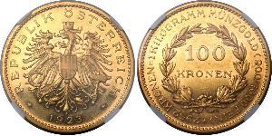 100 Krone First Austrian Republic (1918-1934) Gold 