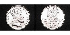 100 Krone Checoslovaquia  (1918-1992) Plata Carlos IV, Emperador del Sacro Imperio Romano (1316-1378)