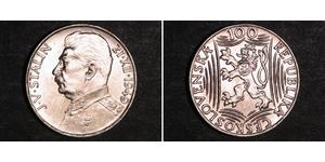 100 Krone Czechoslovakia (1918-1992) Silver Joseph Stalin