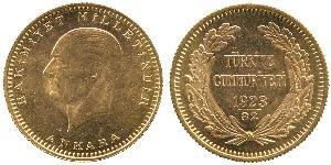 100 Kurush Türkei (1923 - ) Gold Kemal Ataturk