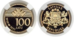 100 Lats Latvia Gold 