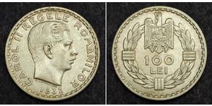 100 Leu Romania Silver 
