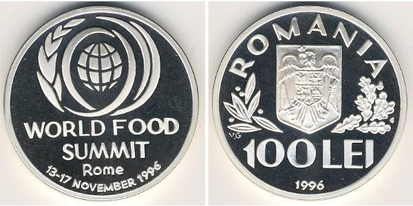 100 Leu Romania Silver 