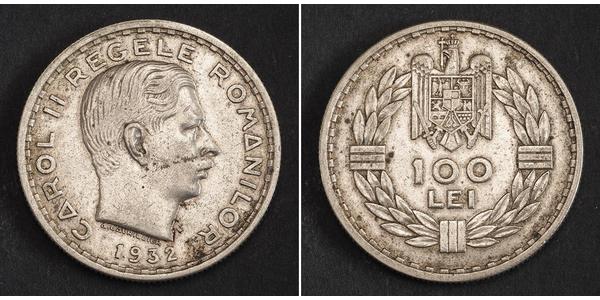 100 Leu Romania Silver 