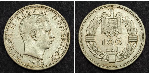100 Leu Romania Silver 