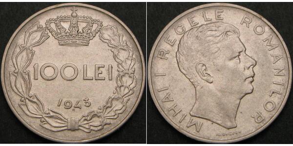 100 Leu 羅馬尼亞王國 (1881 - 1947) Steel/镍 米哈伊一世