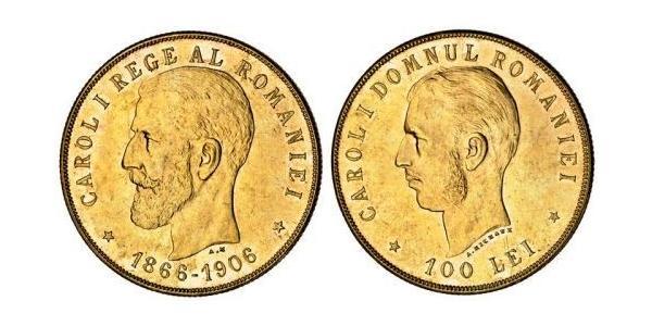100 Leu 羅馬尼亞王國 (1881 - 1947) 金 卡罗尔一世