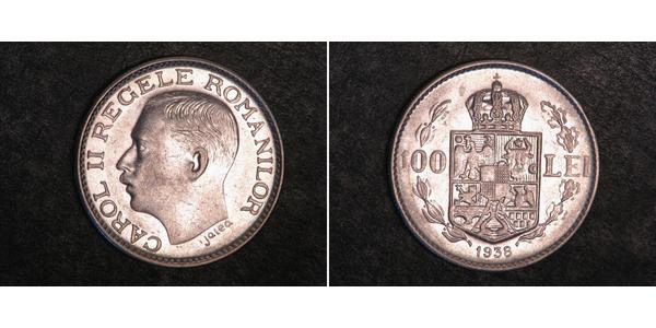 100 Lev Regno di Romania (1881-1947) Nichel Carol II of Romania (1893 - 1953)