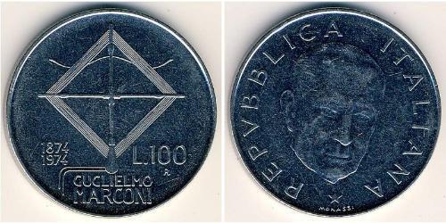 100 Lira Italie Acier 