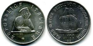 100 Lira Italie Argent 