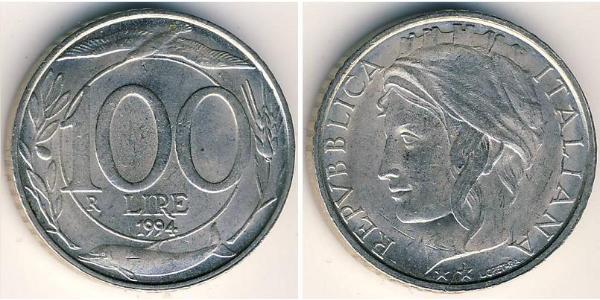 100 Lira Italy Copper/Nickel 