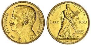 100 Lira Kingdom of Italy (1861-1946) Gold Vittorio Emanuele III (1869 - 1947)