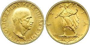 100 Lira Kingdom of Italy (1861-1946) Gold Vittorio Emanuele III (1869 - 1947)