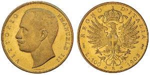 100 Lira Kingdom of Italy (1861-1946) Gold Vittorio Emanuele III (1869 - 1947)