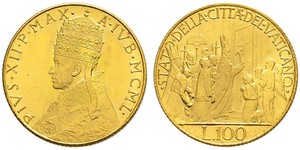 100 Lira Papal States (752-1870) Gold 