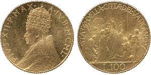 100 Lira Papal States (752-1870) Gold 