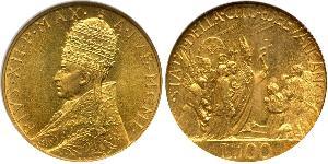 100 Lira Papal States (752-1870) Gold 