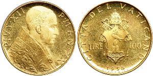 100 Lira Vatican (1926-) Gold Pope Pius XII  (1876 - 1958)
