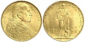 100 Lira Vatican (1926-) Gold Pope Pius XI (1857 - 1939)