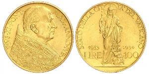 100 Lira Vatican (1926-) Gold Pope Pius XI (1857 - 1939)