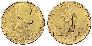 100 Lira Vatican (1926-) Gold Pope Pius XI (1857 - 1939)