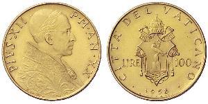 100 Lira Vatican (1926-) Gold Pope Pius XII  (1876 - 1958)