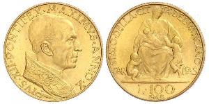 100 Lira Vatican (1926-) Gold Pope Pius XII  (1876 - 1958)