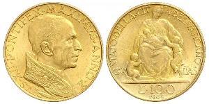 100 Lira Vatican (1926-) Gold Pope Pius XII  (1876 - 1958)