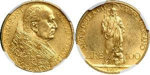 100 Lira Vatican (1926-) Gold Pope Pius XI (1857 - 1939)