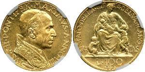 100 Lira Vatican (1926-) Gold Pope Pius XII  (1876 - 1958)