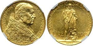 100 Lira Vatican (1926-) Gold Pope Pius XI (1857 - 1939)