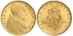 100 Lira Vatican (1926-) Gold Pope Pius XII  (1876 - 1958)