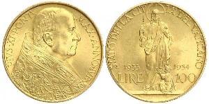 100 Lira Vatican (1926-) Gold Pope Pius XI (1857 - 1939)