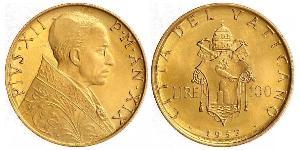 100 Lira Vatican (1926-) Gold Pope Pius XII  (1876 - 1958)