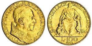 100 Lira Vatican (1926-) Gold Pope Pius XII  (1876 - 1958)