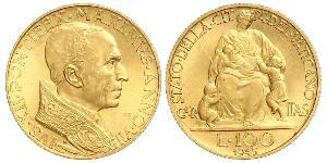 100 Lira Vatican (1926-) Gold Pope Pius XII  (1876 - 1958)