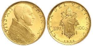 100 Lira Vatican (1926-) Gold Pope Pius XII  (1876 - 1958)