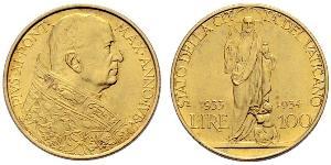 100 Lira Vatican (1926-) Gold Pope Pius XI (1857 - 1939)