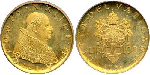 100 Lira Vatican (1926-) Gold Pope John XXIII